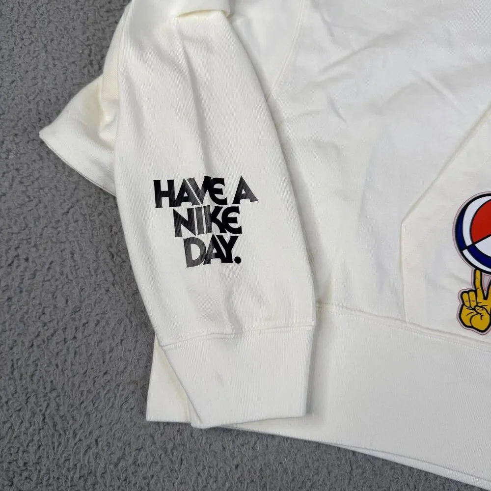 NIKE Korea Hoodie Womens M White Basketball Have a Nike Day Sweatshirt Sweater